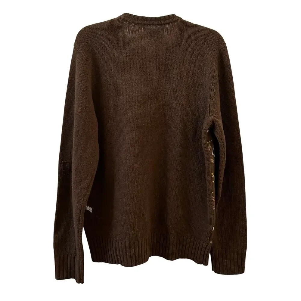 Vintage Quiksilver Lambswool Surf Sweater Men’s Large Brown 90s Grunge Skater